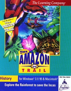 The Amazon Trail cover art for DOS