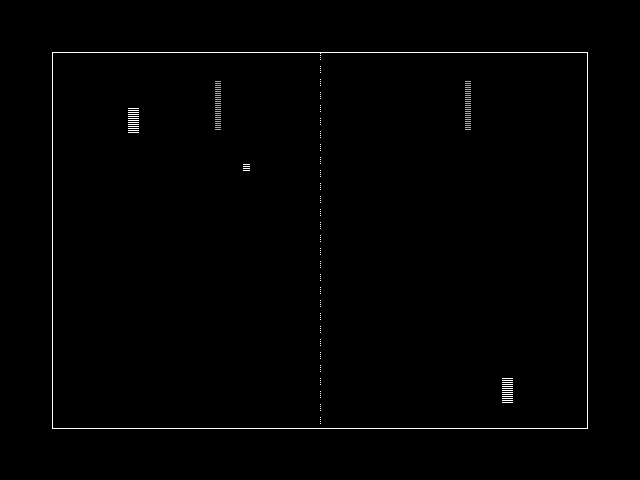 PONG cover art for DOS
