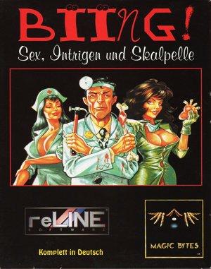 Biing!: Sex, Intrigue and Scalpels cover art for DOS