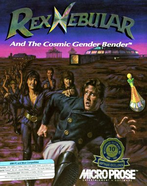 Rex Nebular and the Cosmic Gender Bender cover art for DOS