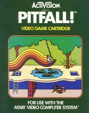 Pitfall! cover art for Atari 2600