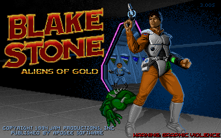 Blake Stone: Aliens of Gold cover art for DOS