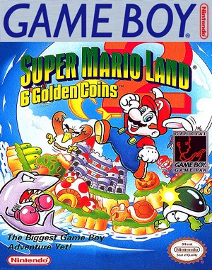 Super Mario Land 2: 6 Golden Coins cover art for Game Boy