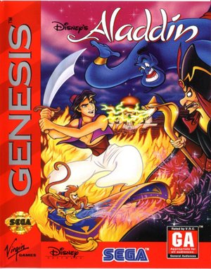 Disney’s Aladdin cover art for Genesis