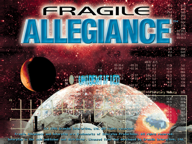 Fragile Allegiance cover art for DOS