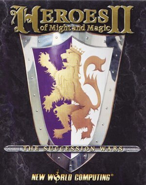 Heroes of Might and Magic 2 cover art for DOS