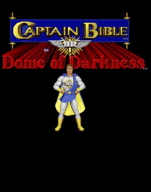 Captain Bible in Dome of Darkness cover art for DOS