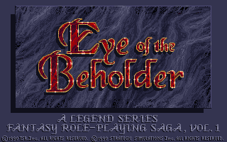 Eye of the Beholder cover art for DOS