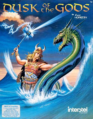 Dusk of the Gods cover art for DOS