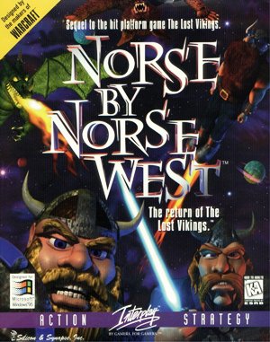 Norse by Norse West: The Return of the Lost Vikings cover art for DOS