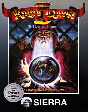 King’s Quest III: To Heir Is Human cover art for DOS