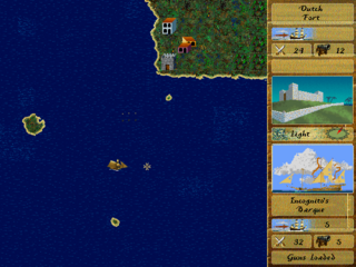 Pirates! Gold cover art for DOS