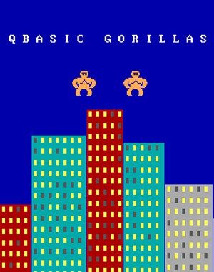 QBasic Gorillas cover art for DOS