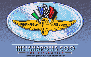 Indianapolis 500 cover art for DOS