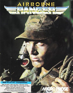 Airborne Ranger cover art for DOS