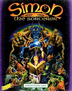 Simon the Sorcerer cover art for DOS