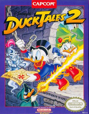Disney’s DuckTales 2 cover art for Famicom