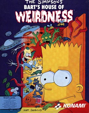 The Simpsons: Barts House of Weirdness cover art for DOS