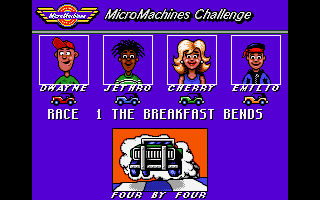 Micro Machines cover art for DOS