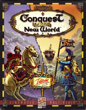 Conquest of the New World cover art for DOS