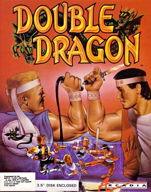 Double Dragon cover art for DOS