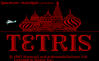 Tetris (1987) cover art for DOS