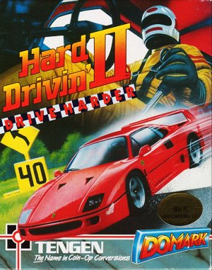 Hard Drivin’ II cover art for DOS
