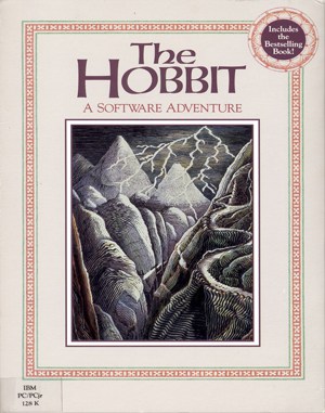 The Hobbit cover art for DOS
