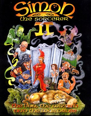 Simon the Sorcerer II: The Lion, the Wizard and the Wardrobe cover art for DOS