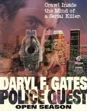 Daryl F. Gates’ Police Quest: Open Season cover art for DOS