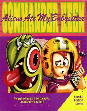 Commander Keen 6: Aliens Ate my Baby Sitter cover art for DOS