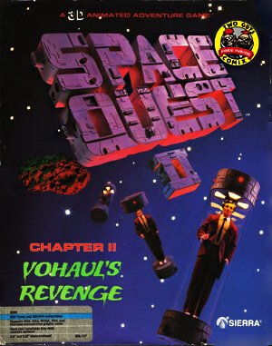 Space Quest II: Chapter II – Vohaul’s Revenge cover art for DOS
