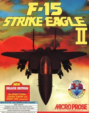 F-15 Strike Eagle II cover art for DOS