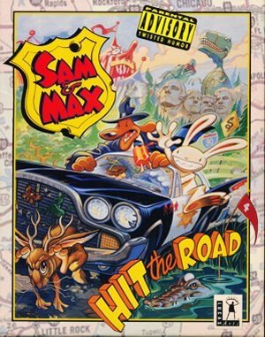 Sam & Max: Hit the Road FLOPPY cover art for DOS