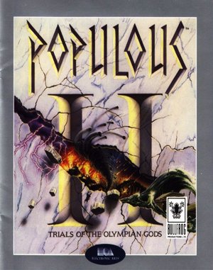 Populous II: Trials of the Olympian Gods cover art for DOS