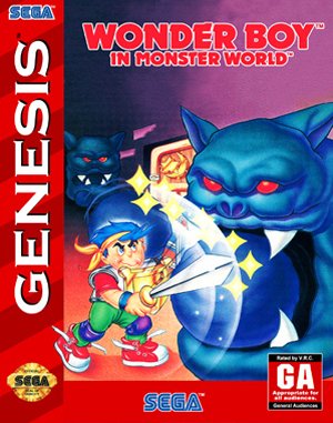 Wonder Boy in Monster World cover art for Genesis