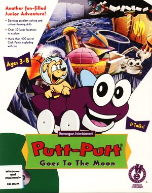Putt-Putt Goes to the Moon cover art for DOS