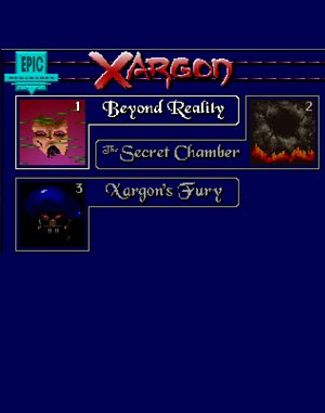 Xargon Trilogy cover art for DOS