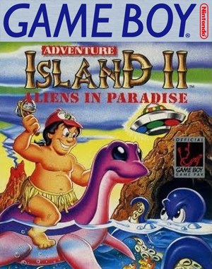 Adventure Island II: Aliens in Paradise cover art for Game Boy