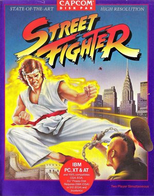 Street Fighter cover art for DOS