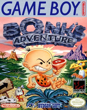 Bonk’s Adventure cover art for Game Boy