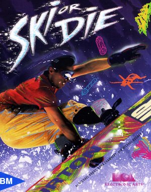 Ski or die cover art for DOS