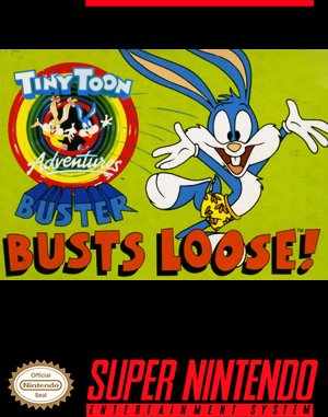 Tiny Toon Adventures: Buster Busts Loose! cover art for Super Famicom
