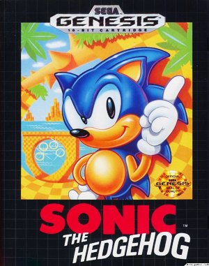 Sonic The Hedgehog cover art for Genesis