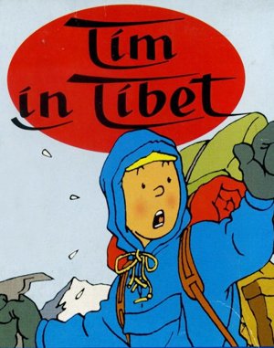 Tintin in Tibet cover art for DOS