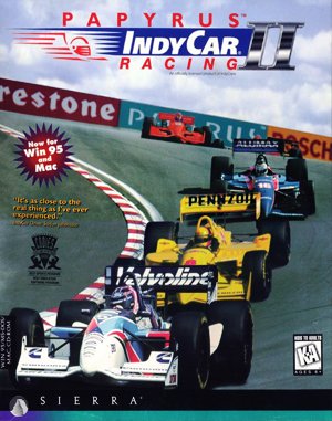 IndyCar Racing II cover art for DOS