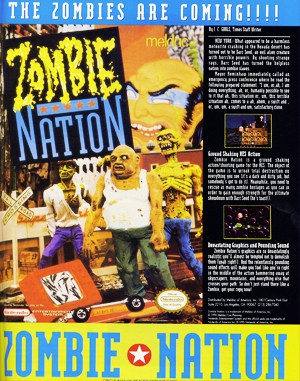 Zombie Nation cover art for Famicom