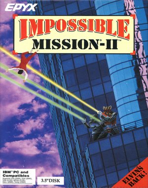 Impossible Mission II cover art for DOS