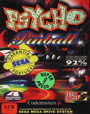 Psycho Pinball cover art for DOS