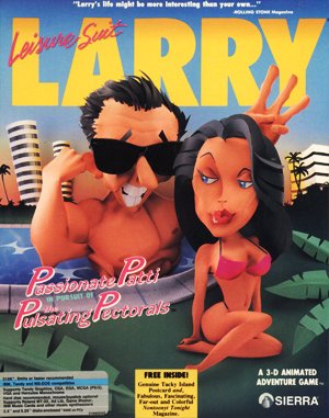 Leisure Suit Larry III: Passionate Patti in Pursuit of the Pulsating Pectorals cover art for DOS